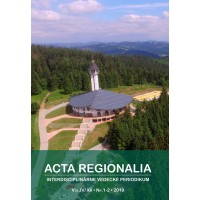Acta Regionalia - interdisciplinárne vedecké periodikum IV/XX, 1 - 2, 2019